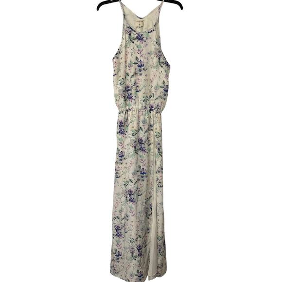Winds Of Change Silk Blend Floral Whimsical Fairycore Halter Neck Maxi Dress SM - Picture 2 of 12